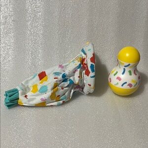 Lovevery tummy wobbler & sensory bag 
Colorful Confetti Soft Fabric Toy Set.